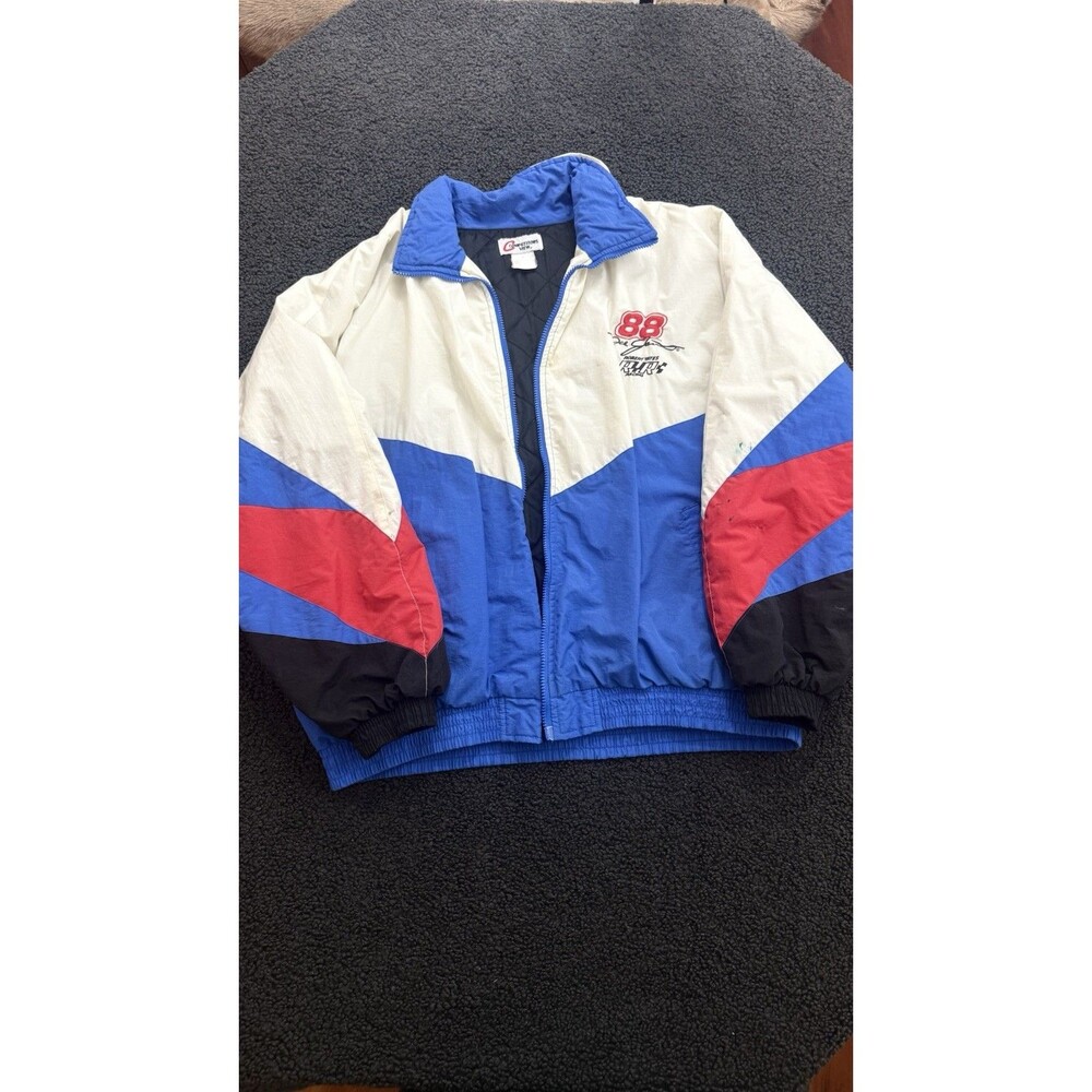 Vintage Nascar Dale Jarrett 88 Windbreaker Jacket Sz Large Robert Yates Racing